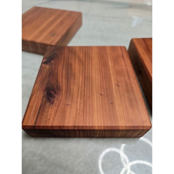 Home-made reclaimed cedar coasters - Picture 2 of 5